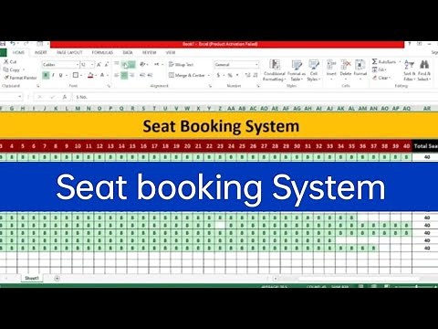 "Create a Customized Seat Booking System in Excel"