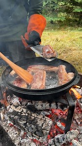 To be honest: More meat is more meat🔥 #asmr #cooking #outdoorcooking #firekitchen | Fire Kitchen