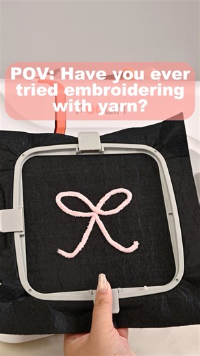 44K views · 315 reactions | I’ve always admired the stunning yarn embroidery done on multi-needle machines. But guess what? I tested it on my single-needle home machine, and it worked beautifully on felt! This bow is just the beginning—I’ll try more designs on clothes soon. #embroidery #embroiderymachine #easyembroidery #customembroidery #embroideryideas #yarnembroidery #embroiderylove #embroiderychallenge #DIYEmbroidery #diycrafts #foryou | Poolin Embroidery Sewing Machine | Facebook