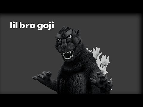Gojira 1954 Roar (first godzilla blender animation)