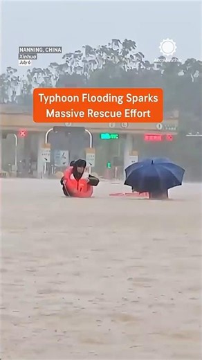 Typhoon Maysak Flood Rescues in China
