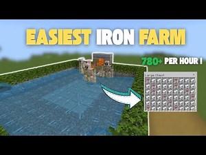 EASIEST FULLY AUTOMATIC IRON FARM TUTORIAL IN MINECRAFT BEDROCK | FASTEST & EFFICIENT IRON FARM!