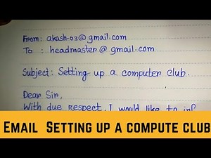 email writing setting up a computer club // Formal email setting up a computer club
