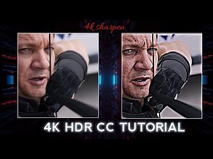 4K HDR CC Sharpen tutorial alight motion mobile phone edit🙂