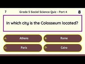 Grade 5 Social Science Quiz - Part 4/10 | 10 Important Questions for Students’ Learning & Revision