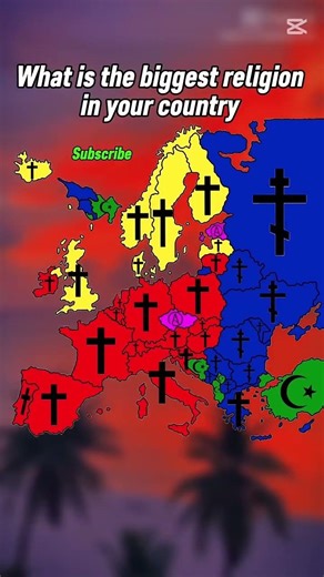Biggest religions in Europe🇪🇺 #europe #map