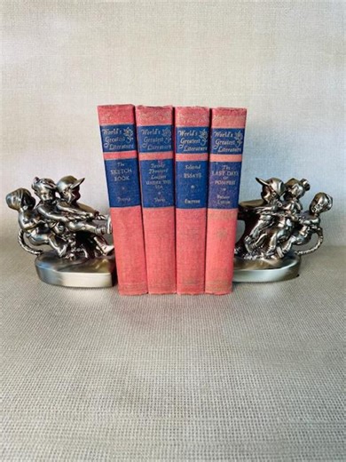 1970’s Brass Book-ends - Children Playing “tug of War” - Etsy