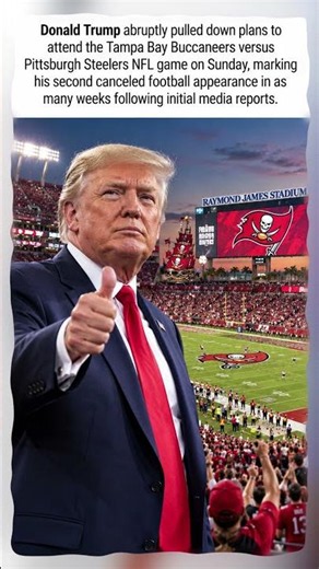 Donald Trump Cancels Trip to Tampa Bay Buccaneers vs Pittsburgh Steelers Game