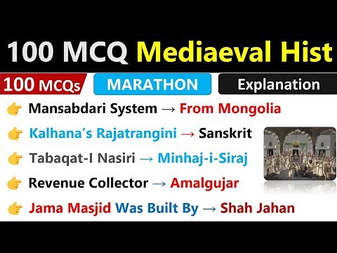 Top 100 Mediaeval History MCQs | Mediaeval History GK MCQs | History GK MCQs Questions And Answers