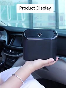 Hanging Car Trash Can Vehicle Garbage Dust Case Storage Box ABS Square Pressing Trash Bin Auto Interior Accessories for Car