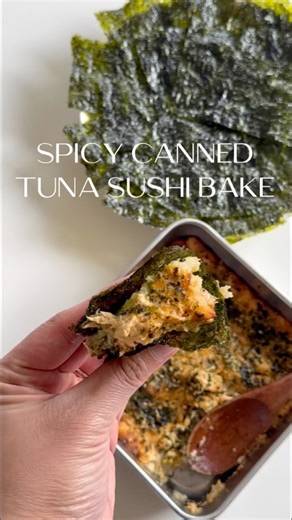 Spicy Canned Tuna Sushi Bake 🐟🍣
