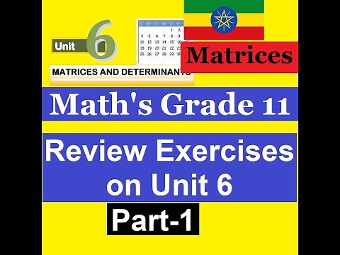 Mathematics Grade 11 Unit 6 Review Exercise Part 1 @Girma21​