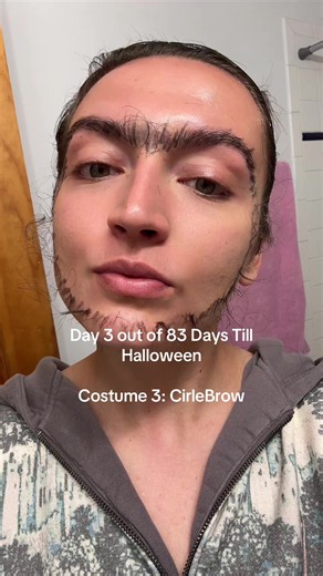 Day 3 out of 83 Days Till Halloween!! Circlebrow costume!!! This is a take on the traditional unibrow. Other parts of your costume have to be circle themed. #halloween #costumeideas
