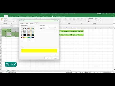 How to Highlight Odd Number and Even Number in Excel