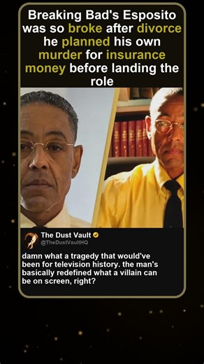 Giancarlo Esposito planned fake murder for insurance money before Breaking Bad