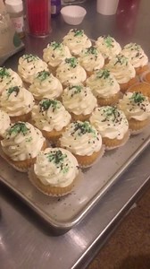 Sorry kiddos, these are for us😋🥃💚 Here’s Robin decorating our Bailey’s Irish Cream cupcakes!!✨ | Baked by Kathy