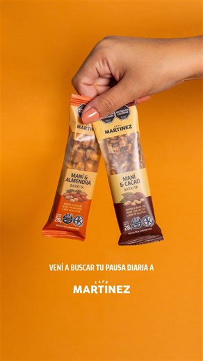 Las nuevas barritas ya están acá. Dos sabores, ingredientes de calidad y la energía justa para acompañarte en cualquier momento del día. ✔ Maní & Almendra ✔ Maní & Cacao Probalas en tu sucursal favorita. #BrindisEnTaza #CaféMartínez #ExpertosEnCafé #HacedoresDeCafé | Café Martínez