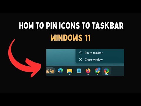 How to pin icons to taskbar Windows 11