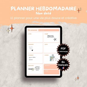Colorful Weekly Planner, PDF to Download or Print, Weekly Organization, Original Planning, Digital Planner, Gentle Organization - Etsy