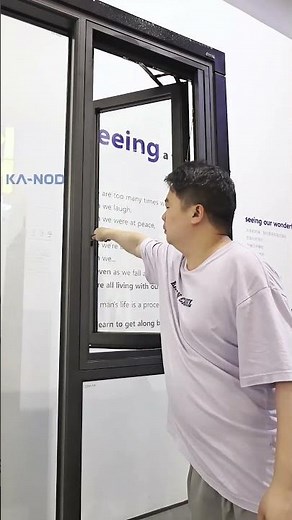 aluminum frame casement window system with folding flyscreen and thermal break design