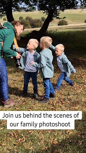 We had so much fun on our family photoshoot. We loved wandering around the forest, capturing some lovely shots #triplets #identicaltriplets #photoshoot #photographer #photography #family #5yearsold #Outdoors #behindthescenes #brothers #austin #Rupert #Ethan #Joseph | triplettales