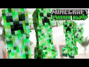 How to make a MINECRAFT CREEPER PINATA! DIY Minecraft Birthday Party!
