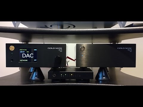 Gold Note DS-10 Steaming DAC with PSU-10 EVO Power Supply and Gold Note IS-1000 Integrated Amplifier