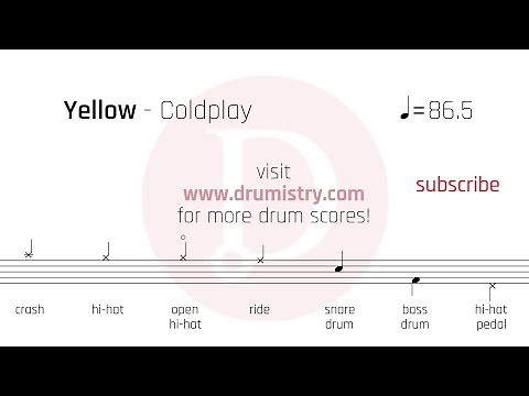 Coldplay - Yellow Drum Score