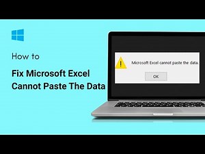 How To Fix Microsoft Excel Cannot Paste The Data