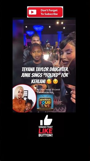 Teyana Taylor daughter Junie sings “Folded” for Kehlani ☺️ #fypシ #shorts #kehlani #trending