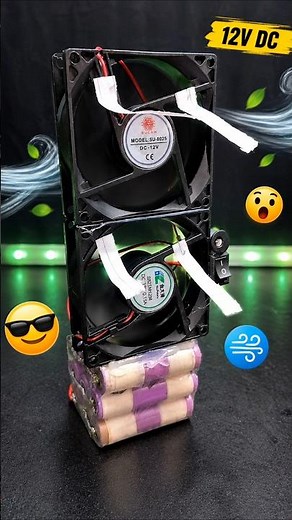 🔥 DIY Powerful 12V Cooling Fan | Amazing Airflow Using PC Fans 😲