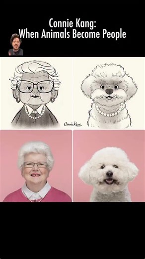 Once you see it, you can’t unsee it. Connie Kang turns animals into human characters with personalities, attitude, and soul. These feel alive in a way illustrations rarely do. #MicrodoseOfArt #IllustrationArt #ContemporaryArtist | Paul Thompson