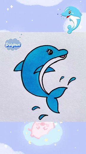 How to draw a dolphin? 🥰 #drawing #painting #simplestrokes #simpledrawing #simplepainting #easydrawing #drawingtutorial #easydrawingforkids #easydrawingtutorial #fyp