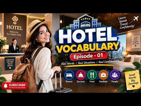 Hotel English Vocabulary | 50 Useful Words for Travelers & Hotel Conversations | Spoken English