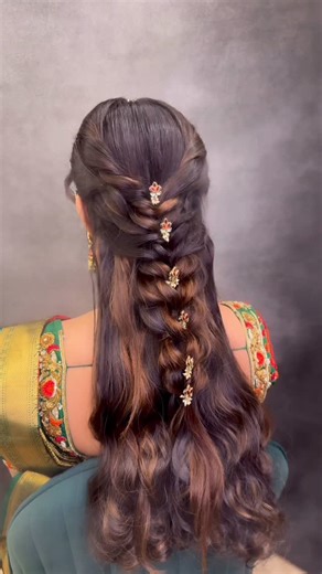 hariPriyamakeoverartistry on Instagram: "A bridal hairstyle that completes the wedding glow ✨ Soft, elegant, and timeless — designed to highlight the bride’s natural beauty 🤍 Save this look for your big day 💫 #BridalHairstyle #BridalHairInspo #WeddingHairstyle #BridalLook #bridetobe"