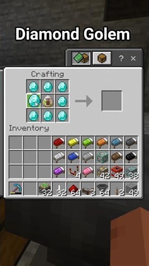 Minecraft Me Crafting Diamond Golem