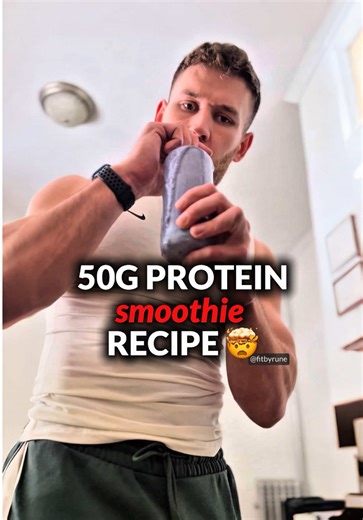 👇 FULL RECIPE BELOW - SAVE & FOLLOW for more🥤 ⠀ Blueberry Protein Smoothie: “Blue Crush” 💙 50g protein · ~430 cals · Thick & creamy ⠀ This thick & creamy blueberry protein smoothie is packed with 50g of protein and perfect post-workout to maximize muscle growth or anytime you need a high-protein snack that actually tastes good. ⠀ Ingredients: – ¾ cup (100g) frozen blueberries – ¾ cup (100g) frozen mango – 1½ scoops vanilla whey protein – ½ cup (120g) plain Greek yogurt (0%) – ¾ cup (180ml) un
