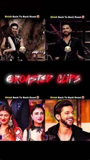 back to back roast in laughter chefs 💀 🗿 #shortsfeed#elvishyadav #roast #biggboss #1stvlog