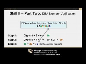 HOSA Pharmacy Skill II: Verifying Controlled Substance Prescription Content and DEA Number