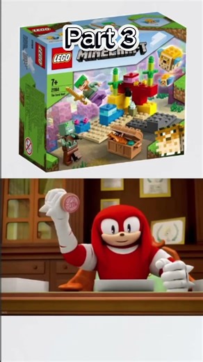 PART 3, Knuckles approves Lego Minecraft sets #sonic #lego #minecraft #funny #memes #trending #fyp