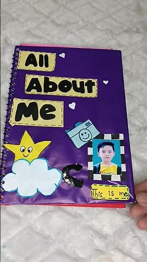 Make a booklet on myself|All about me scrapbook#diy #booklet #scrapbook#ytshorts #shorts #allaboutme
