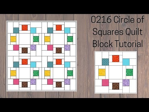 0216 Circle of Squares Quilt Block Tutorial | Block of the Day 2023 | Rotary Cutting | AccuQuilt