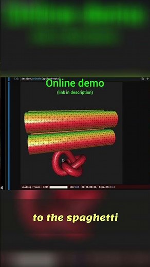 Physics Simulation: Spaghetti Untangling Magic! #shorts
