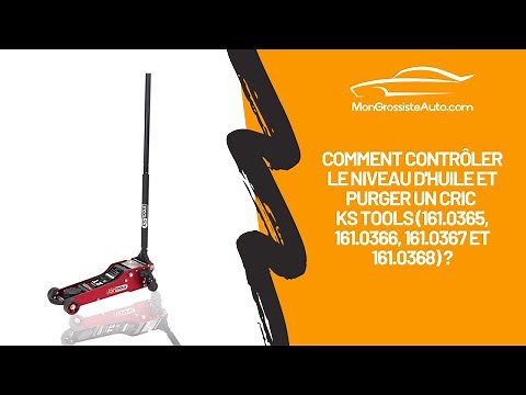 Comment contrôler le niveau d'huile et purger un cric KS TOOLS (161.0365/0366/0367 et 161.0368) ?