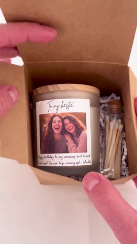 Custom Photo Candle, Personalized Birthday Gift for Her, Photo Candle Gift for Women, Birthday Candle (handmade in USA) - Etsy