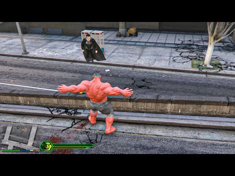 RED HULK vs BLACK SUPERMAN 💥 Ultimate Power Battle | GTA 5 Mods