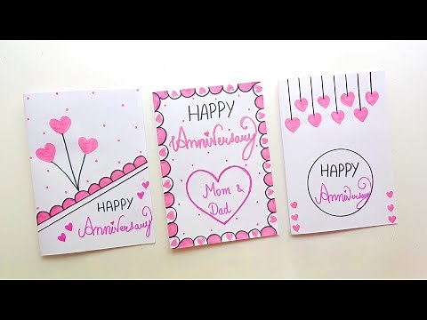 3 Easy & Beautiful Anniversary Card Making 😍 / how to make anniversary card / anniversary card ideas