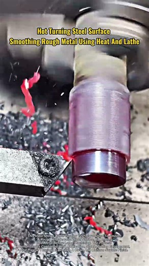 Hot Turning Steel Surface | Smoothing Rough Metal Using Heat and Lathe