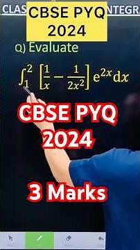 Q) If Integration ∫ (1 to 2 [ 1/x-1/2x²] e^2x dx𝑑𝑥#cbse2024 #CBSE2025 #cbse #integration #cbse