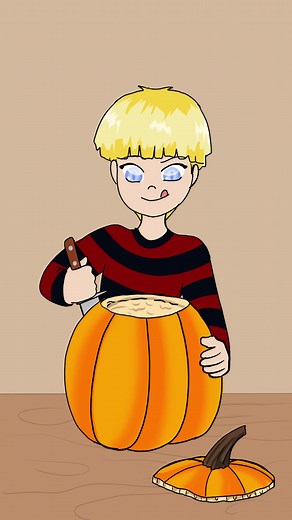 Brett Carves a Pumpkin - SPOOKY Webcomic Animatic for Halloween Took a challenge and made a little animatic for Halloween! #halloween #cartoon #Haloween